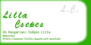 lilla csepes business card